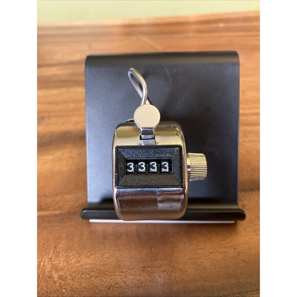 Vintage Chrome Metal Manual Hand Held Counter Made in Taiwan - Picture 7 of 7